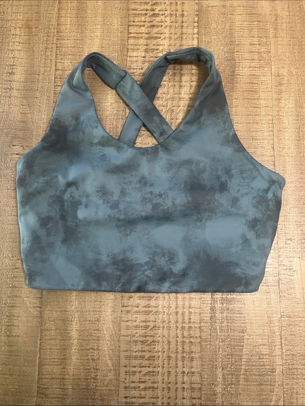 Cross-Back Sports Bralette in Slate Blue